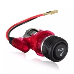 Car lighter / cigarette socket, for 12V, lighter included, red color